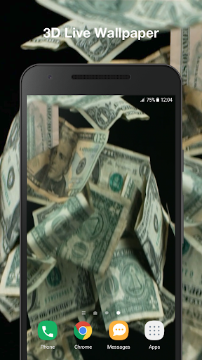 Android application 3d Falling Money Wallpaper Pro screenshort