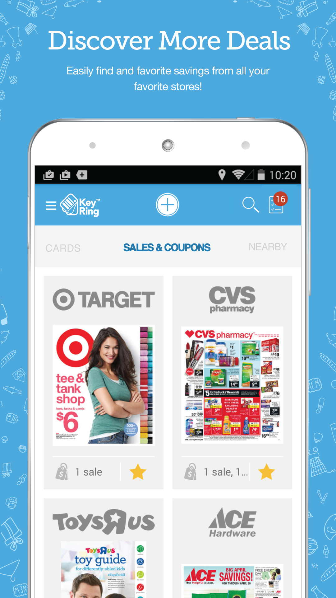 Android application Key Ring: Cards Coupon & Sales screenshort