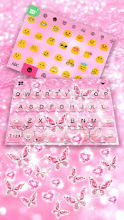 Pink Butterfly Gravity Keyboard Theme 7.0.1_0124 screenshots 3