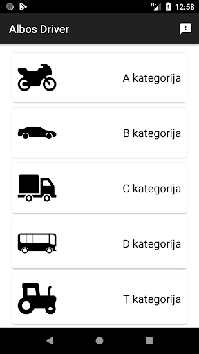 Android application Albos Driver - Testovi BIH screenshort