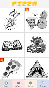 Pizza Pixel Art Color