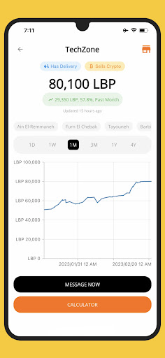 Khod - Lira to Dollar Rate Screen 3