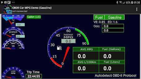 OBDII Car MPG Demo (Gasoline)