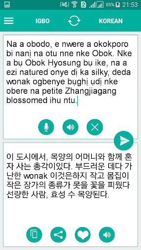 Igbo Korean Translator Screen 2