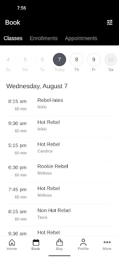 Rebel Yoga Screen 2