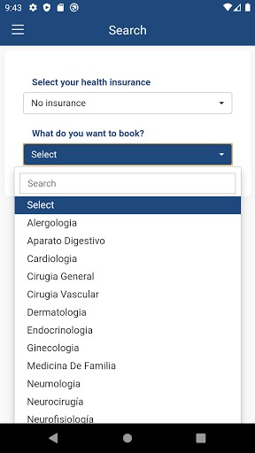 Android application Medicentro Leganes screenshort