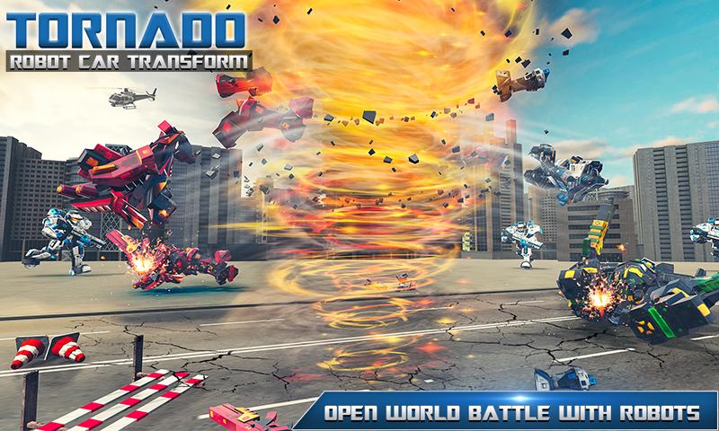 Screenshot 6 Tornado Héroe Coche Robot Simulador Juegos android