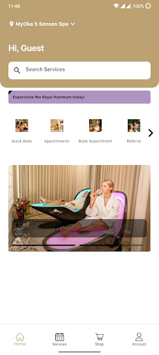 Android application Myoka Spas screenshort