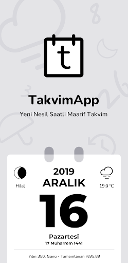 Android application Takvim App screenshort