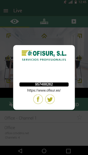 Android application OFISUR EasyView screenshort