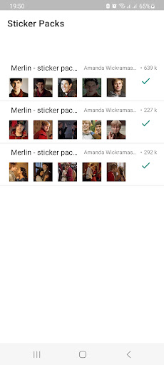 Android application Merlin Stickers screenshort