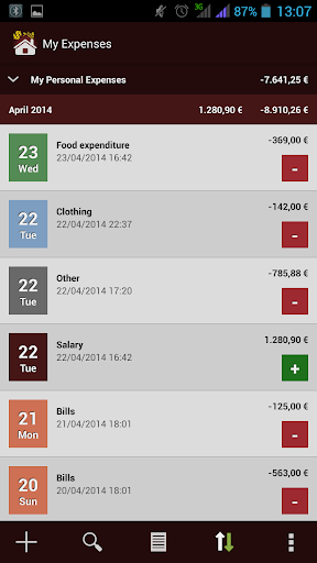 Expense Manager Screenshot 4 - AppWisp.com