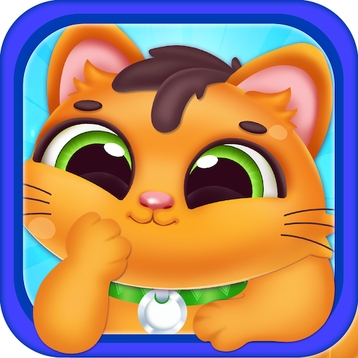 Little kitty pet life story logo