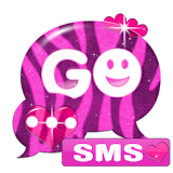 GO SMS Pro Pink Zebra Buy icon