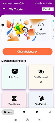 We Courier Merchant (NP) Screen 2