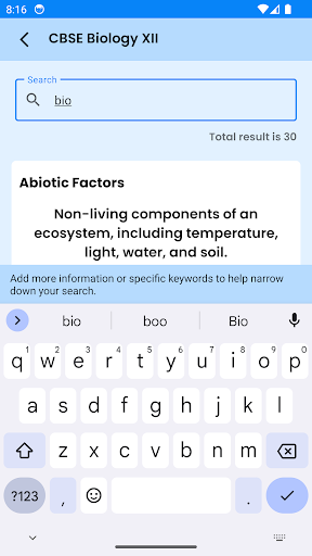 Android application CBSE Biology Class XII Cards screenshort