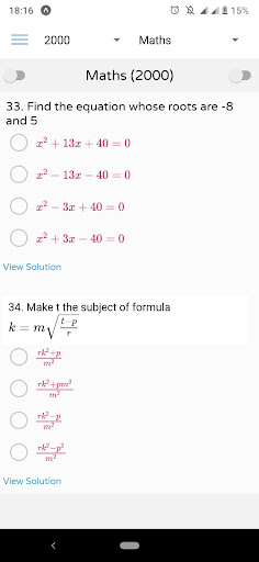 Android application WAEC ABC PAST Q & A (OBJ-CBT) screenshort