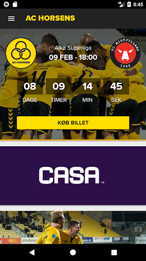 Android application AC Horsens screenshort