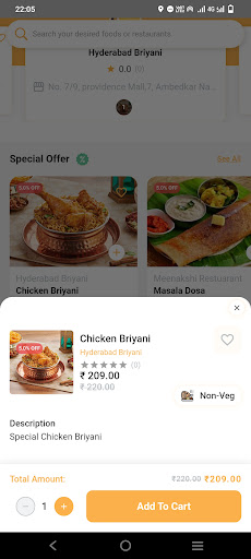 Proffer : Food Delivery Screen 3