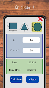 Area square yards Calculator Screenshot