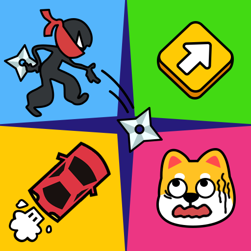 Draw puzzle line game logo