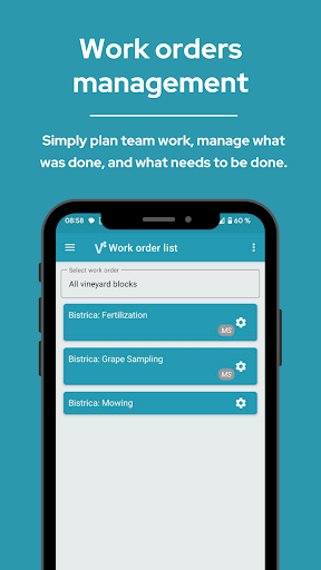 eVineyard/eOrchard Mobile App Screen 2