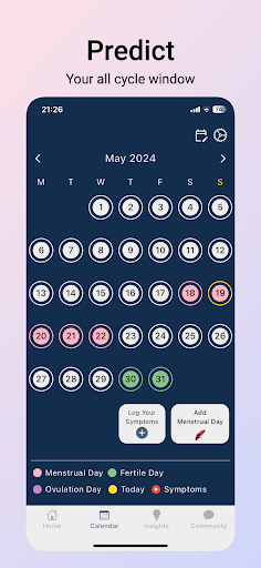 Mia Period & Cycles Tracker Screen 2