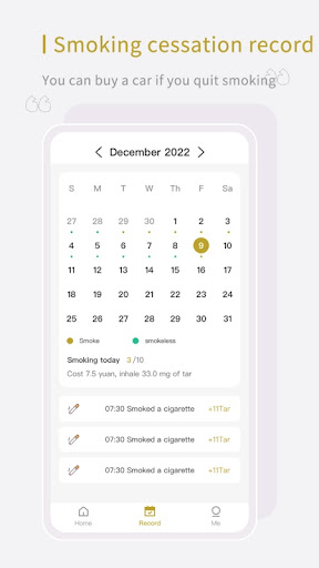 Quit Smoking Tracker Screen 2