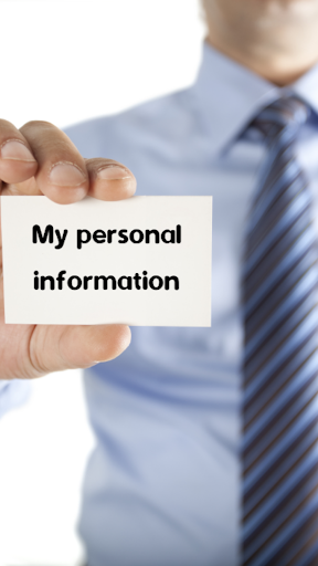 Android application My Personal Information screenshort