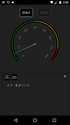 Android application Applause Meter screenshort