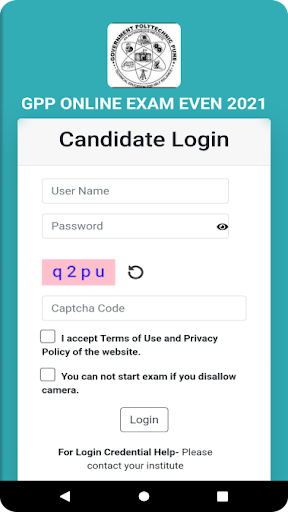 Android application GP Pune Exam screenshort