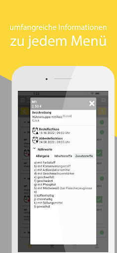 Mein Menü Groth Catering Screen 3
