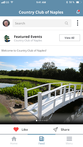 Android application Country Club of Naples screenshort