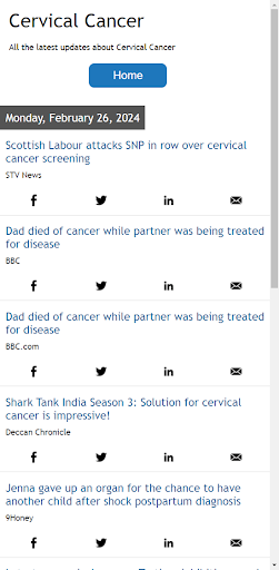 Cervical Cancer News Screen 2