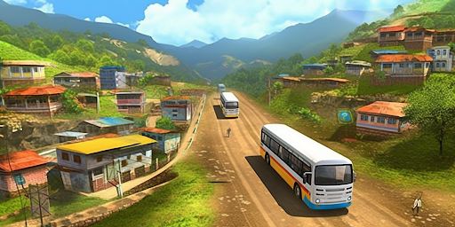 Android application Indian Bus Game: Bus Simulator screenshort
