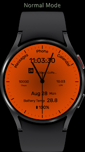 Neon Analog Watch Face