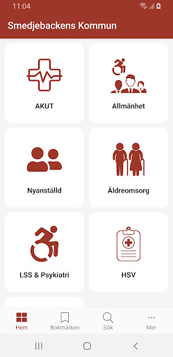 Android application Vård och omsorg i Smedjebacken screenshort