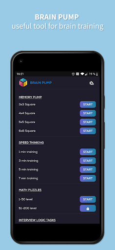 Android application Brain Pump - Brain Training screenshort