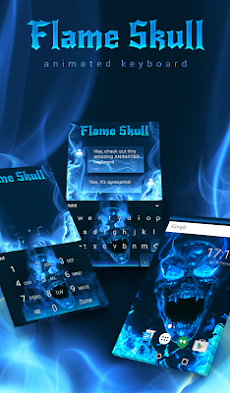 Flame Skull Keyboard Themeのおすすめ画像1