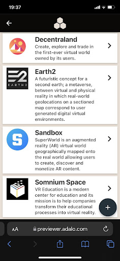 Android application WebThreee screenshort
