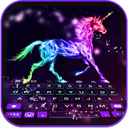 Neon Unicorn  Emoji Keyboard  Icon