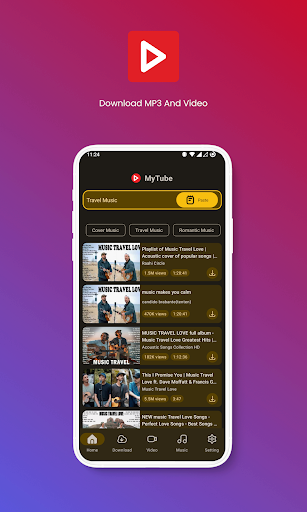 Android application MyTube Downloader And Player screenshort