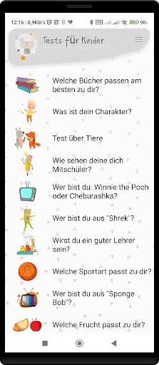 Android application Bildungstests für Kinder screenshort