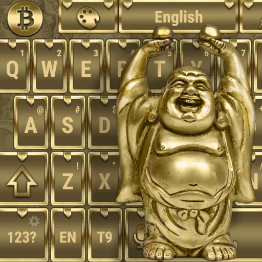 Gold Lucky Charm Go Keyboard t logo