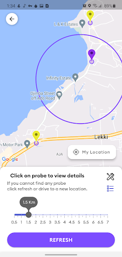 Android application Wota Driver screenshort