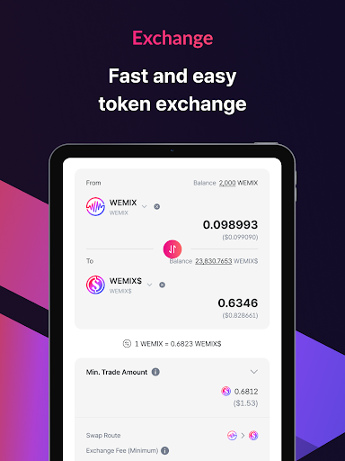 Screenshot of PLAY Wallet (WEMIX)
