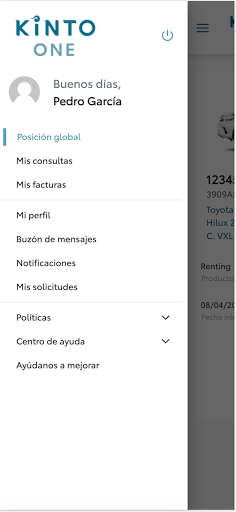 KINTO One: Portal de clientes Screen 2