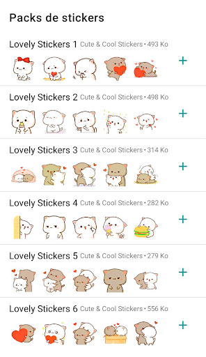 Android application Mochi Cat Stickers - WASticker screenshort