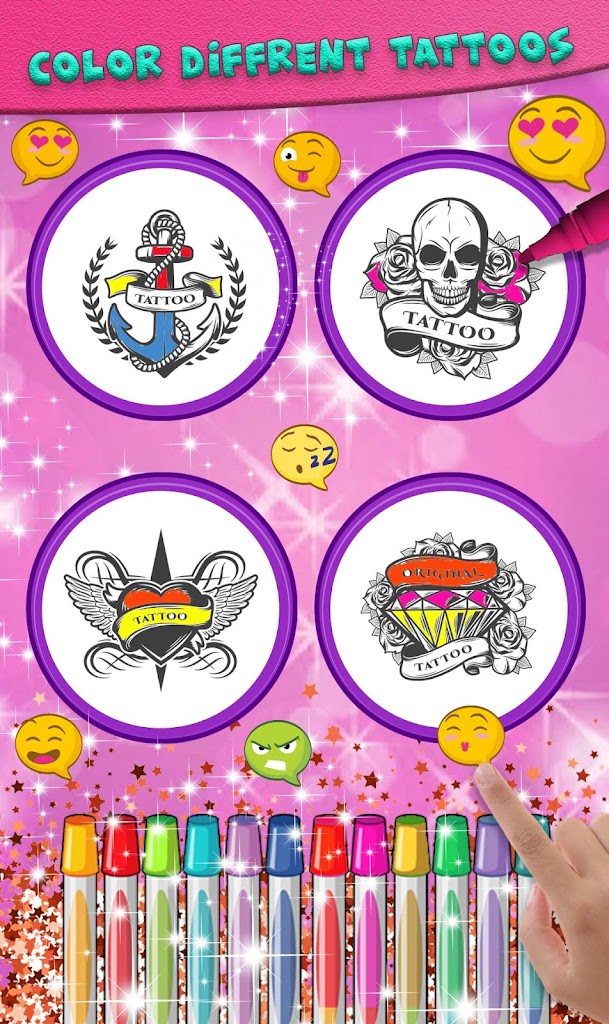 Download Tattoo Coloring Book For Adults Tattoo Colouring 2 Apk Download Com Tattoo Coloring Book Glitter Apk Free