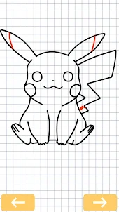 Cách vẽ Pikachu